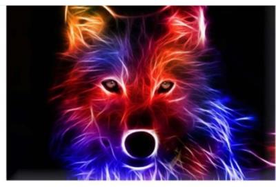 Opakowanie Diamentowa mozaika Wilk świetlna kolorowa zjawa NO-1007292