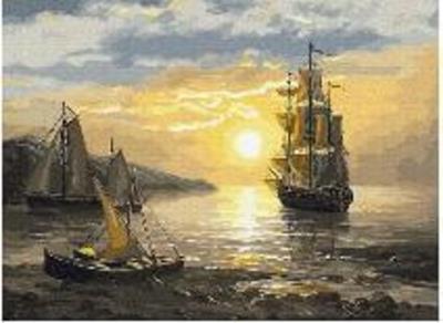 Opakowanie Diamentowa mozaika zachód ze statkami NO-1008288