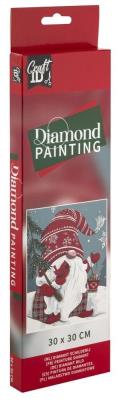 Opakowanie Diamentowy obraz - Świąteczny skrzat 30x30cm