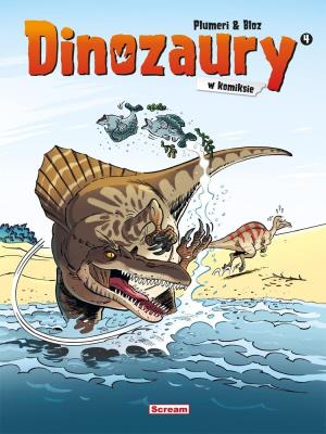 Dinozaury w komiksie T.4. Autor: Arnaud Plumeri. SmakLiter.pl Okładka książki Dinozaury w komiksie T.4