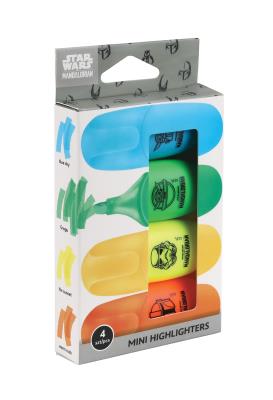 Opakowanie DISNEY FASHION - ZAKREŚLACZE MINI 4 SZT. MIX / MANDALORIAN /12/