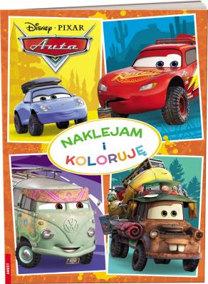 Okładka książki Disney Pixar auta Naklejam i koloruję NAK-9113