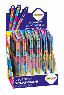 Opakowanie Display Długopis wymazywalny automatyczny 0,5 mm niebieski Happy Color 30 szt.