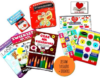 Dla przedszkolaka. Zestaw 3 książek z dodatkami. Autor: Wileńska Agnieszka. SmakLiter.pl Okładka książki Dla przedszkolaka. Zestaw 3 książek z dodatkami