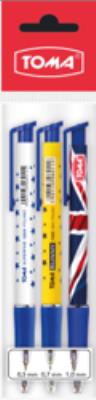 Długopis automatyczny niebieski 3 szt.. Wydawca: TOMA. SmakLiter.pl Opakowanie Długopis automatyczny niebieski 3 szt.