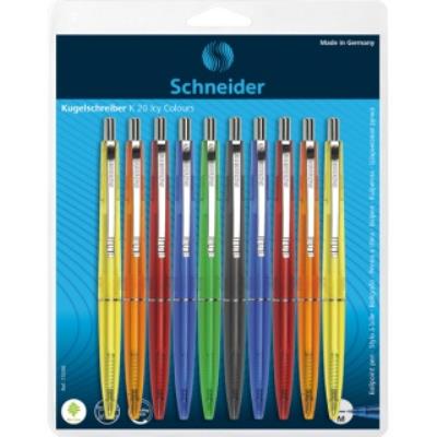 Opakowanie Długopis automatyczny Schneider K20 ICY M 10 szt. mix blister
