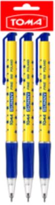 Długopis automatyczny Sunny niebieski 3 szt.. Wydawca: TOMA. SmakLiter.pl Opakowanie Długopis automatyczny Sunny niebieski 3 szt.