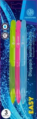 Opakowanie Długopis automatyczny z ergonomicznym uchwytem Simple 1 mm Astra Pen, blister 3 sztuki