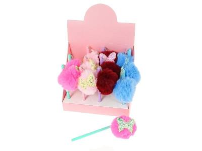 Długopis ozdobny pluszowy motyl z kulą (12szt). Wydawca: ADAR. SmakLiter.pl Opakowanie Długopis ozdobny pluszowy motyl z kulą (12szt)