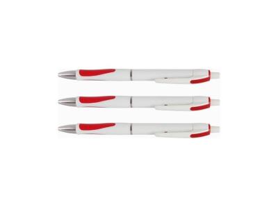 Opakowanie Długopis Solidly White czerwony (50szt)