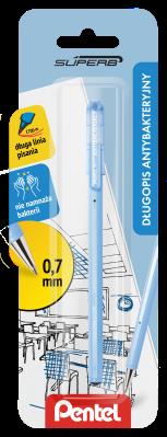 Opakowanie Długopis SuperB w antybakteryjny, BK77AB-czarny x 1  blister