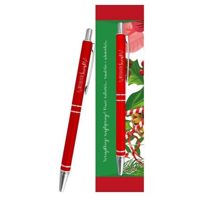 Opakowanie Długopis świąteczny z napisem Wesołych Świąt