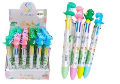 Opakowanie Długopis wielokolorowy 6 kolorów Dinozaur (36szt)