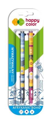 Opakowanie Długopis wymaz. Afrykanki Boho 0,5mm 2szt niebiesk