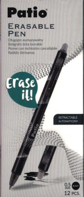 Opakowanie Długopis wymazywalny czarny 12 sztuk