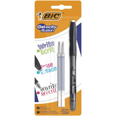 Długopis wymazywalny Gel-ocity illusion BIC czarny blister 1+2sztZT. Wydawca: Bic. SmakLiter.pl Opakowanie Długopis wymazywalny Gel-ocity illusion BIC czarny blister 1+2sztZT