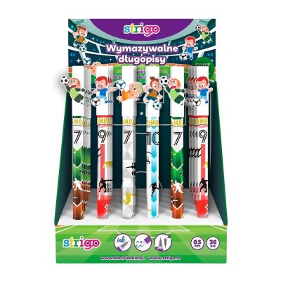 Opakowanie Długopis wymazywalny ze skuwką Piłka nożna (36szt)