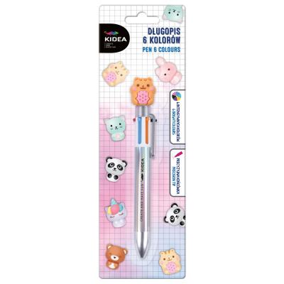 Opakowanie Długopis z figurką 6 kolorów KIDEA