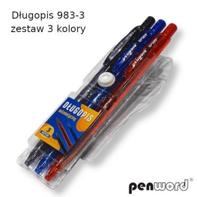 Opakowanie Długopis ze sprężynką 3 kolory