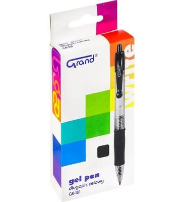 Opakowanie Długopis żelowy GR-161 czarny (12szt) GRAND