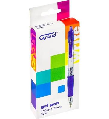 Opakowanie Długopis żelowy GR-161 niebieski (12szt) GRAND