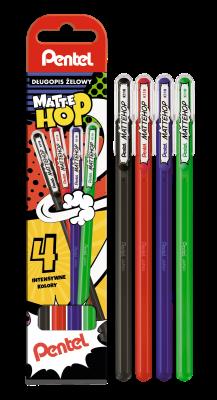 Opakowanie Długopis żelowy MatteHop 4 kolory ABCD