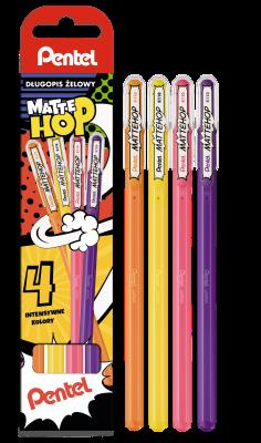 Opakowanie Długopis żelowy MatteHop 4 kolory FGPV