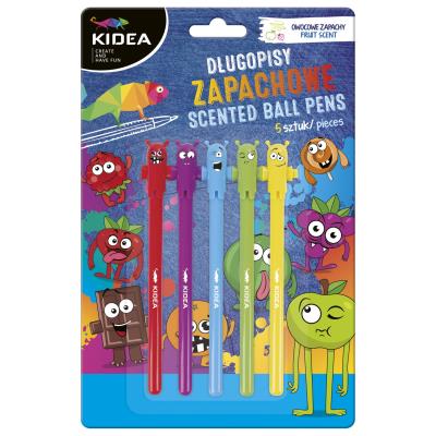 Opakowanie Długopisy zapachowe z figurką 5szt. KIDEA