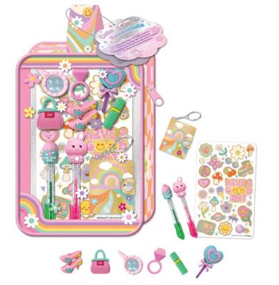 Opakowanie Długopisy żelowe z notesikiem i breloczkiem Tęcza