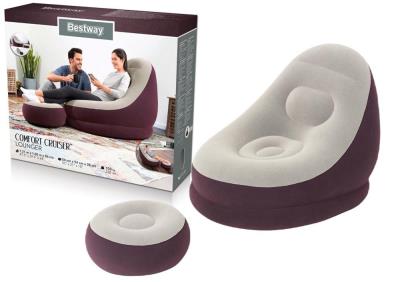 Opakowanie Dmuchany fotel z podnóżkiem bordowy 122x94x81cm