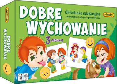 Dobre wychowanie mini. Wydawca: Adamigo. SmakLiter.pl Opakowanie Dobre wychowanie mini