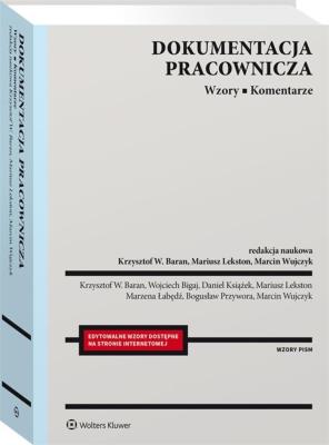 Okładka książki Dokumentacja pracownicza Wzory Komentarze