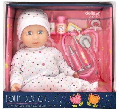 Dolls World Lalka Dolly Doctor 46cm. Wydawca: Dolls World. SmakLiter.pl Opakowanie Dolls World Lalka Dolly Doctor 46cm