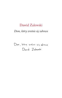 Okładka książki Dom, który zrośnie się zdrowo