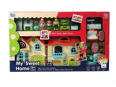 Opakowanie Domek dla lalek z figurkami i meblami światło