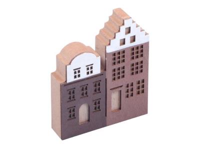 Opakowanie Domek drewniany brązowy z białym dachem A