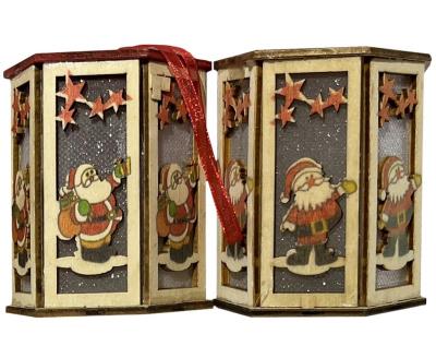 Opakowanie Domek drewniany lampion ze światłem