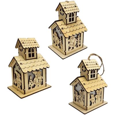 Opakowanie Domek drewniany lampion ze światłem