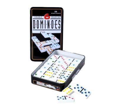 Opakowanie Domino Double 6 w metalowym pudełku