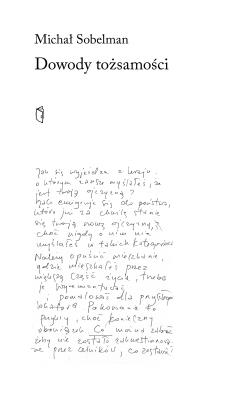 Dowody tożsamości. Autor: Sobelman Michał. SmakLiter.pl Okładka książki Dowody tożsamości