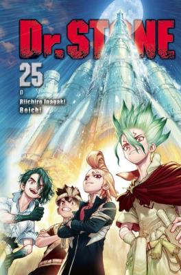 Dr Stone tom 25. Autor: Riichiro Inagaki, Boichi. SmakLiter.pl Okładka książki Dr Stone tom 25