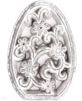Opakowanie Drewniana dekoracja jajko 17x12 cm 1szt.