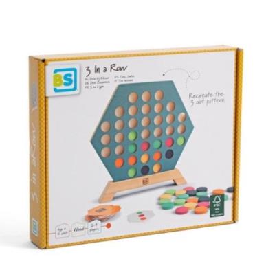Opakowanie Drewniana gra 3 w rzędzie