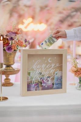 Opakowanie Drewniana skarbonka Honeymoon fund 6x30x30cm