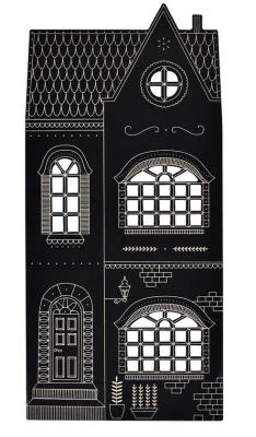 Opakowanie Drewniana tablica kredowa - kamienica duża