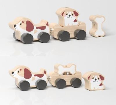 Drewniana zabawka Mądre szczenięta. Wydawca: CUBIKA. SmakLiter.pl Opakowanie Drewniana zabawka Mądre szczenięta