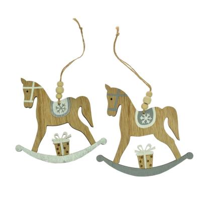 Opakowanie Drewniana zawieszka - koń na biegunach
