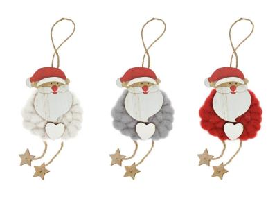 Opakowanie Drewniana zawieszka z wełną