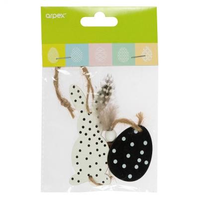 Opakowanie Drewniana zawieszka - zając z pisanką