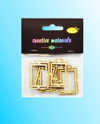 Opakowanie Drewniane elementy w kształcie ramek 7,5cm 5szt